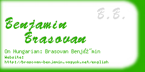 benjamin brasovan business card